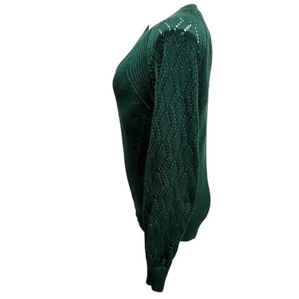 Grace Karin Green Sweater Crew Neck L - Picture 7 of 10